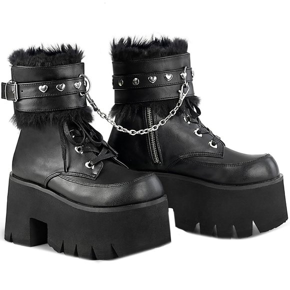 Demonia - ASH 57 Wicked Games Black Platform Boots - Picture 2 of 7